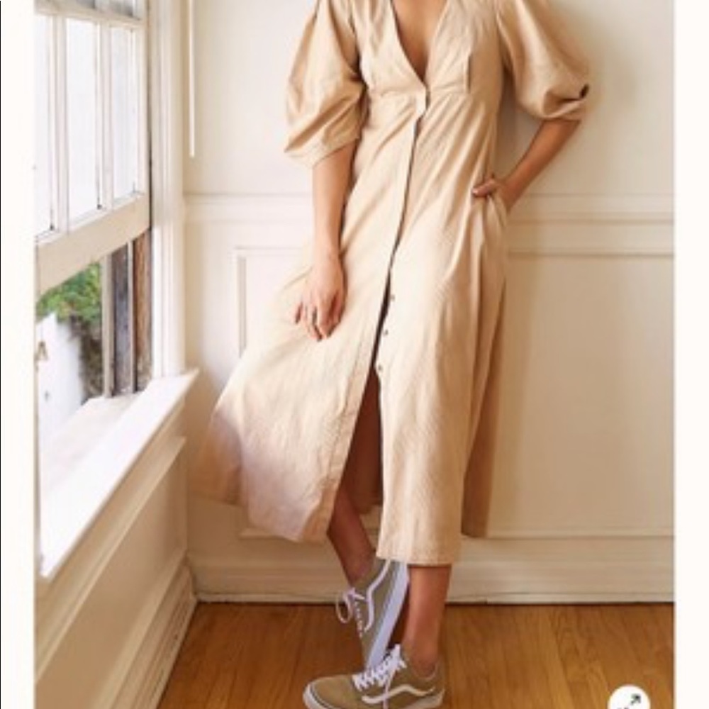 Free people button down dress.